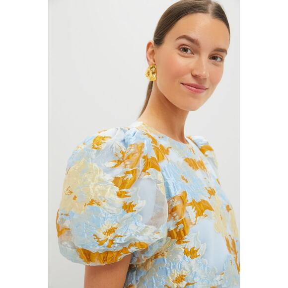 POMANDER PLACE Jessamine Jacquard Lyla Blouse Size M NWT Retail $148 Tuckernuck - Picture 5 of 8